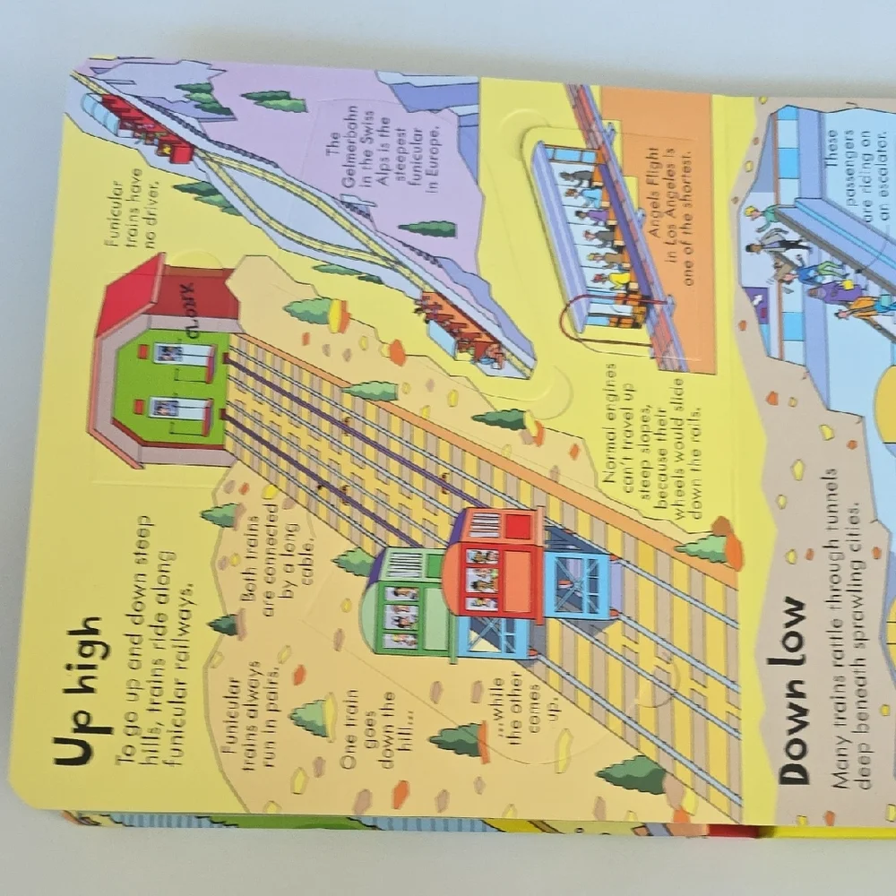 Look Inside Trains Book - Over 50 Flaps To Lift - Hardcover